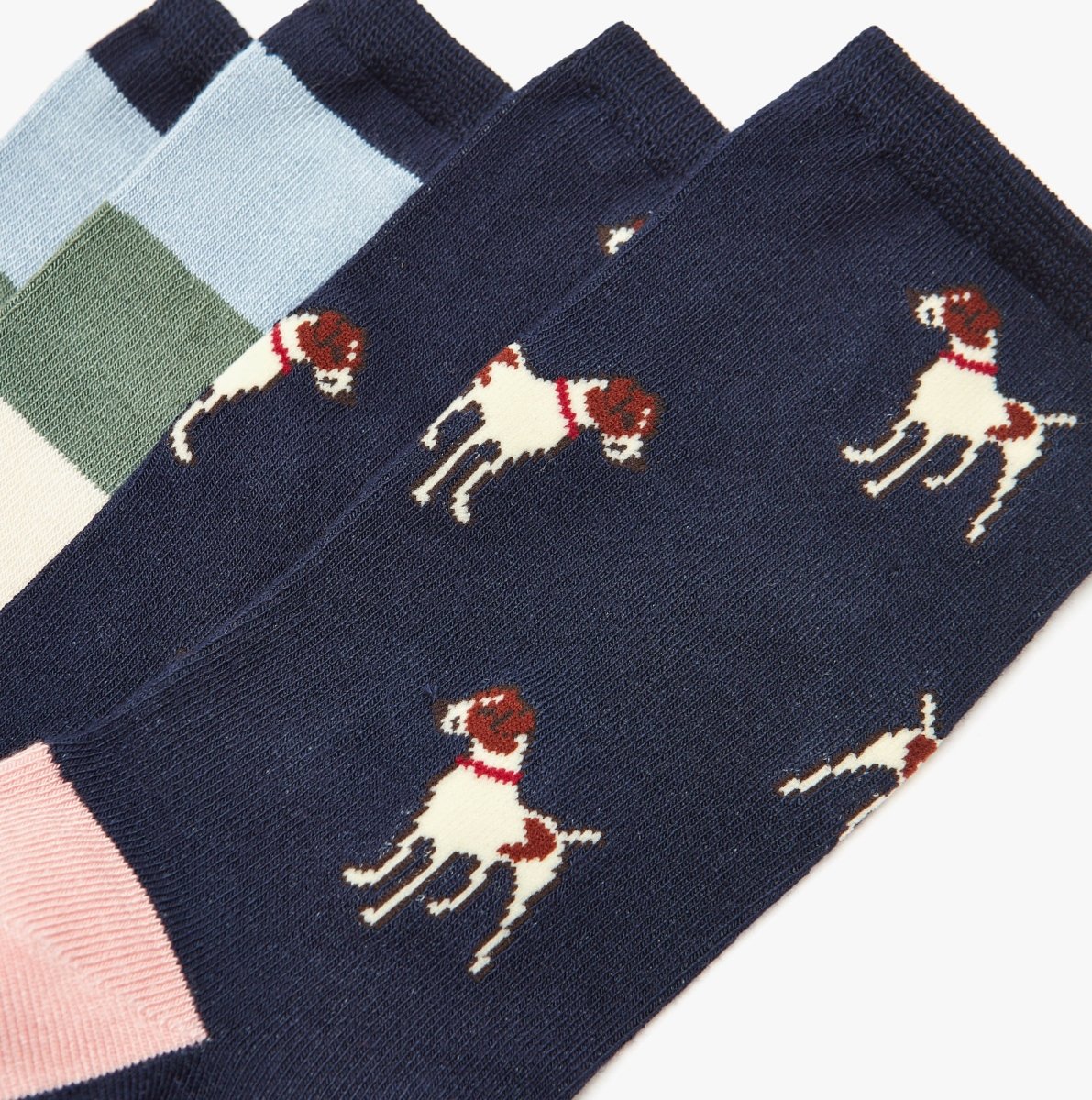 Joules EVERYDAY 2 - Pack Womens Socks Navy Patch - Shuperb