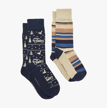 Joules KINGSBURY 2 - Pack Mens Socks Navy Car - Shuperb