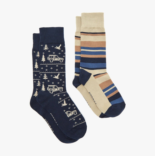 Joules KINGSBURY 2 - Pack Mens Socks Navy Car - Shuperb