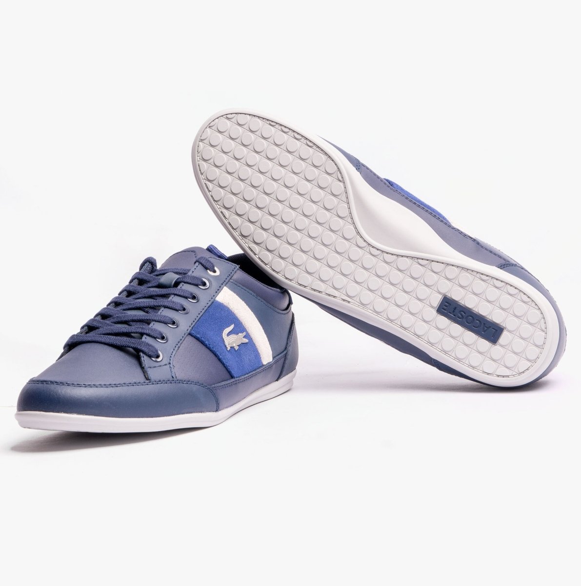 Lacoste CHAYMON Mens Trainers Navy/White - Shuperb