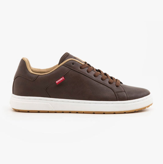 Levi's PIPER Mens Trainers Dark Brown - Shuperb