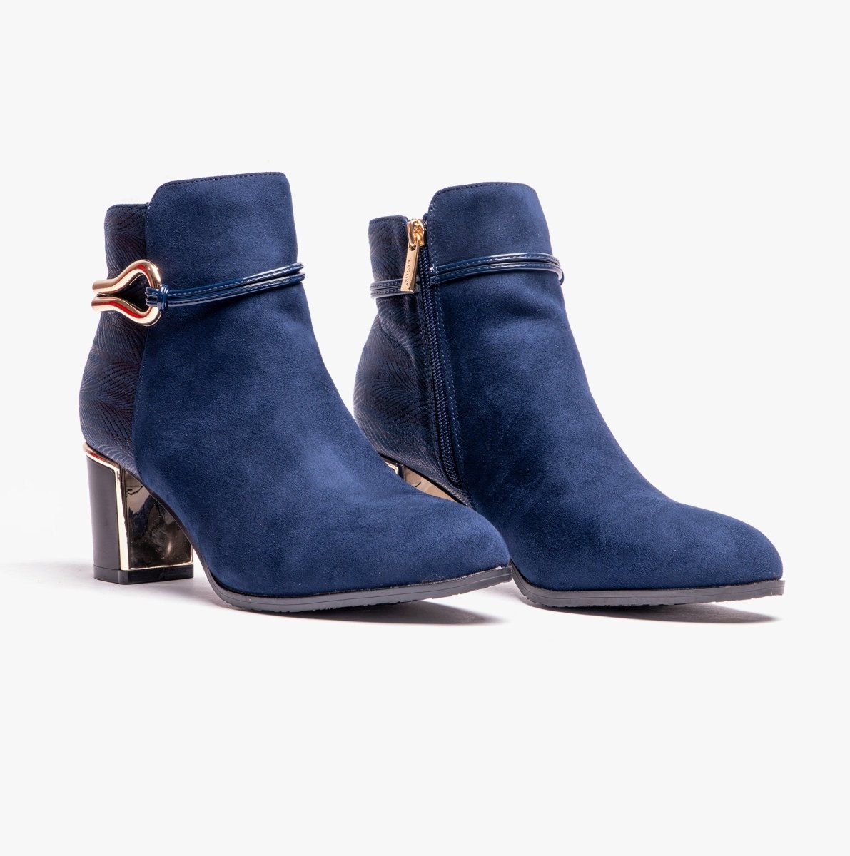 Lotus AUTUMN Womens Ankle Boots Navy - Shuperb