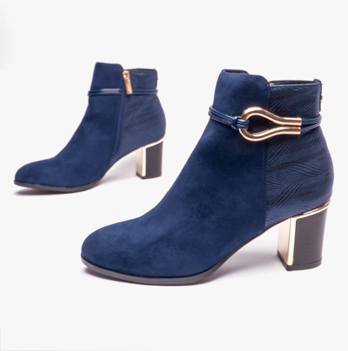 Lotus AUTUMN Womens Ankle Boots Navy - Shuperb