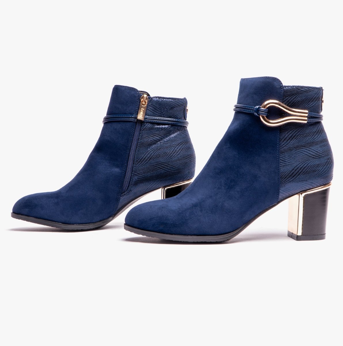 Lotus AUTUMN Womens Ankle Boots Navy - Shuperb