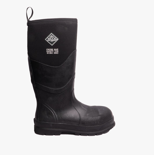 Muck Boots CHORE MAX S5 Unisex Rubber Safety Wellington Boots Black