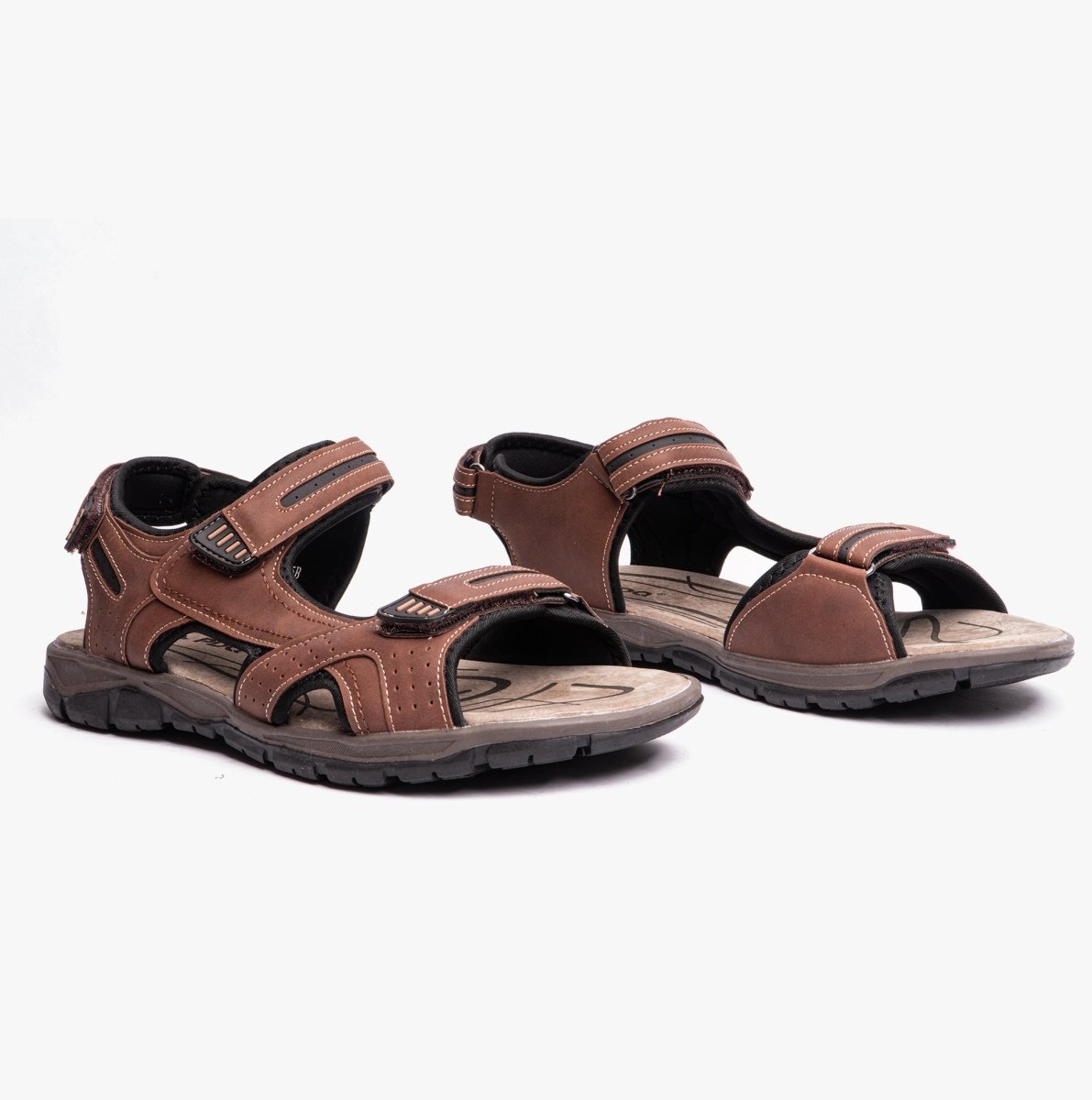 PDQ SAHARA Mens Sandals Brown - Shuperb