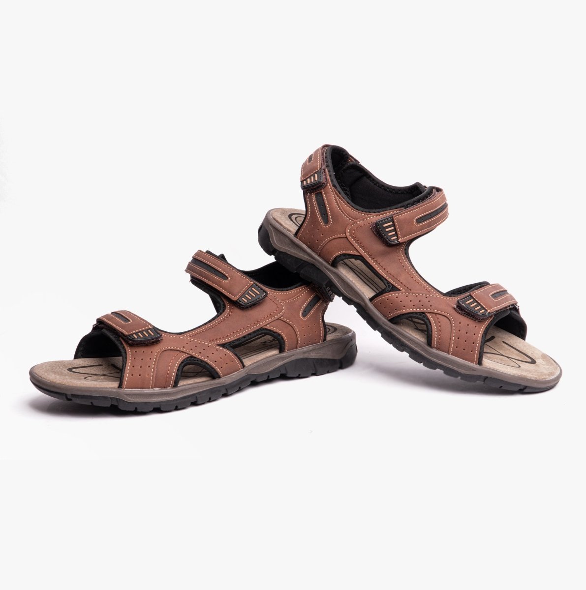 PDQ SAHARA Mens Sandals Brown - Shuperb