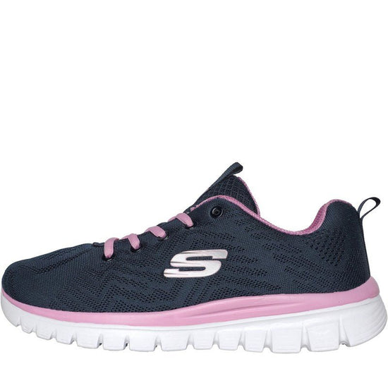 Skechers Skechers BOB SQUAD CHAOS - SOLID STEP Mens Trainers Navy/Grey/Pink - Shuperb