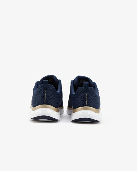 Skechers FLEX Womens Trainers Navy/Gold - Shuperb