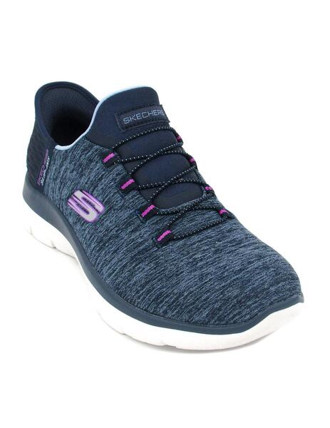 Skechers 149937/NVPR SUMMITS - DAZZLING HAZE Womens Casual Shoes Navy/Purple - Shuperb