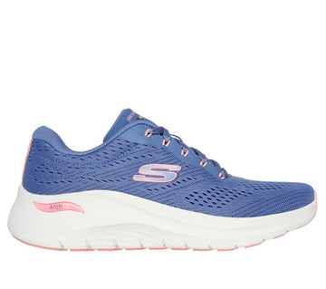 Skechers Skechers ARCH FIT 2.0 - BIG LEAGUE Womens Trainers Blue/Pink - Shuperb