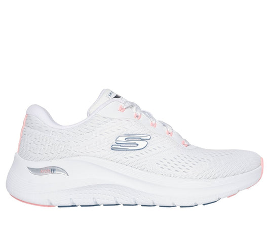 Skechers Skechers ARCH FIT 2.0 - BIG LEAGUE Womens Trainers White/Pink/Blue - Shuperb