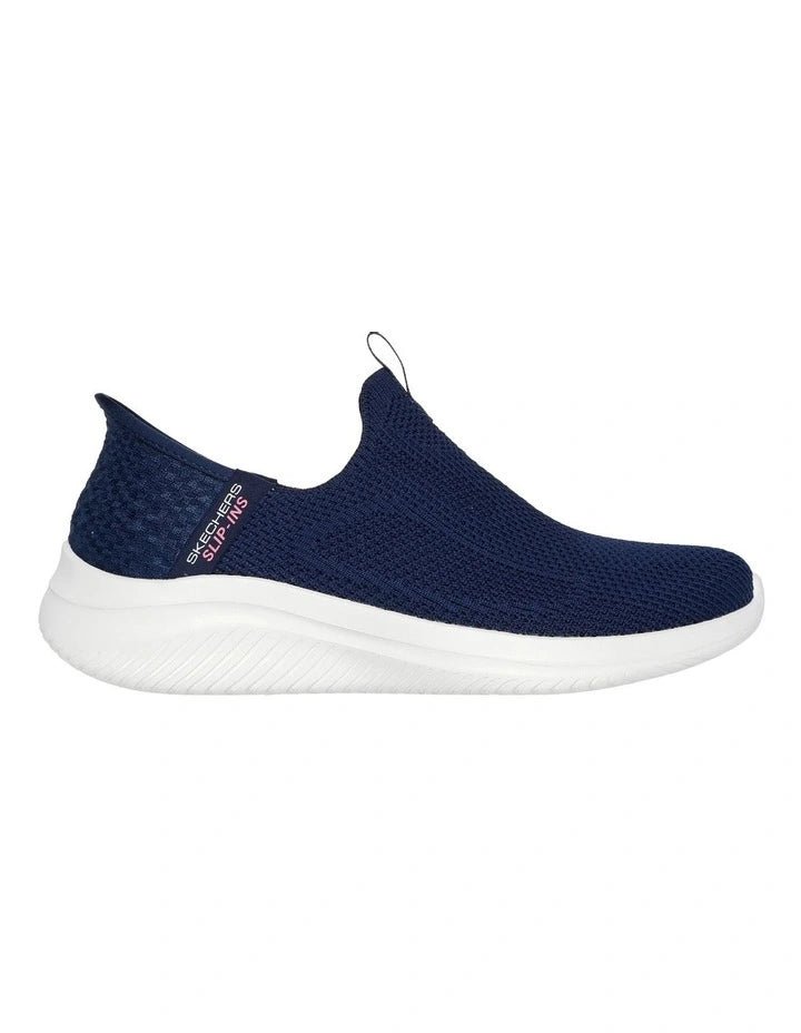 Skechers Skechers ULTRA FLEX 3.0 - EASY WIN Womens Trainers Navy/Grey/Pink - Shuperb