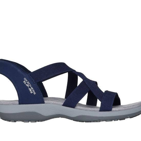 Skechers Skechers REGGAE SLIM - STRETCH FLEX Womens Sandals Navy/Grey/Pink - Shuperb