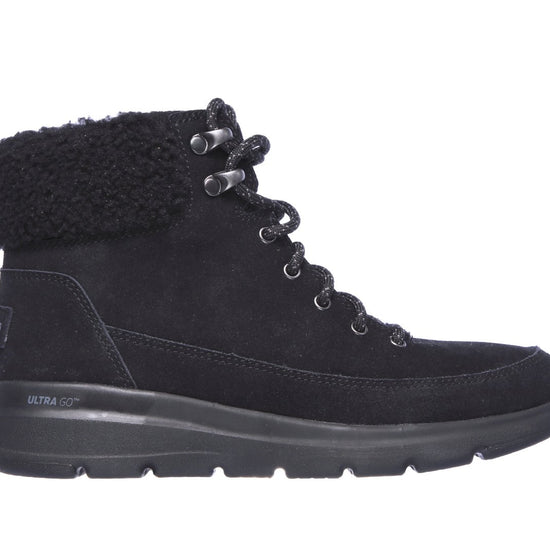 Skechers GLACIAL ULTRA - WOODLANDS Womens Boots Black - Shuperb