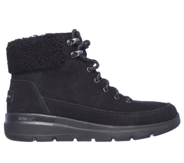 Skechers GLACIAL ULTRA - WOODLANDS Womens Boots Black - Shuperb