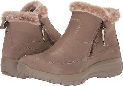 Skechers EASY GOING - COOL ZIP Womens Boots Taupe - Shuperb