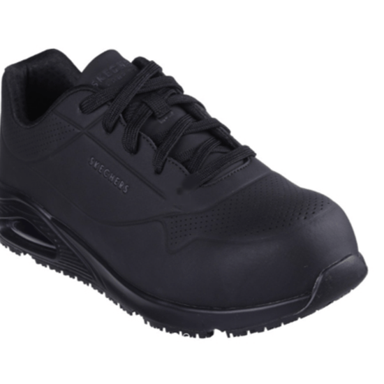 Skechers Work UNO SR - DOLTIN Mens Trainers Black - Shuperb