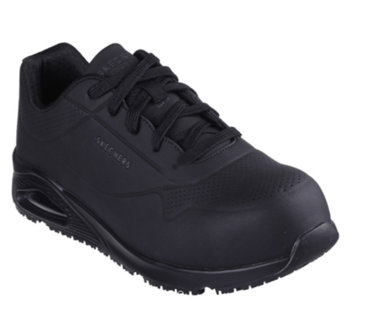 Skechers Work UNO SR - DOLTIN Mens Trainers Black - Shuperb