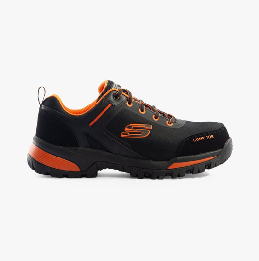 Skechers Work 200188EC/BKOR GATLON - STRIGAX Mens Trainers Black/Orange - Shuperb