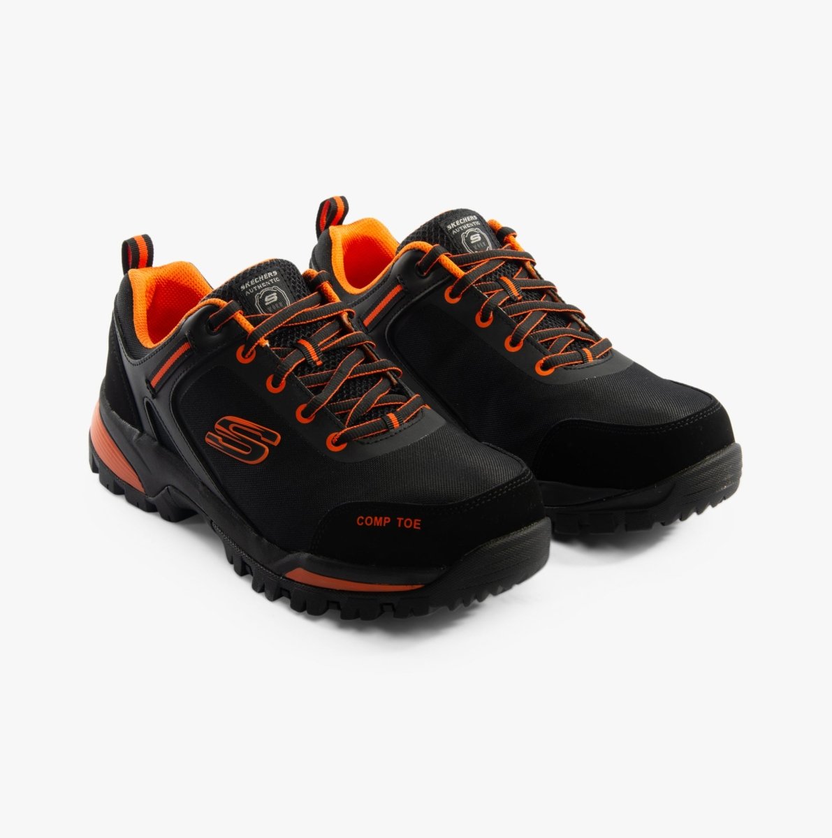 Skechers Work 200188EC/BKOR GATLON - STRIGAX Mens Trainers Black/Orange - Shuperb