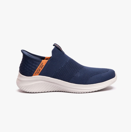 Skechers ULTRA FLEX 3.0 - VIEWPOINT Mens Casual Shoes Navy/Orange - Shuperb