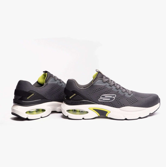 Skechers SKECH - AIR VENTURA Mens Trainers Charcoal/Lime - Shuperb