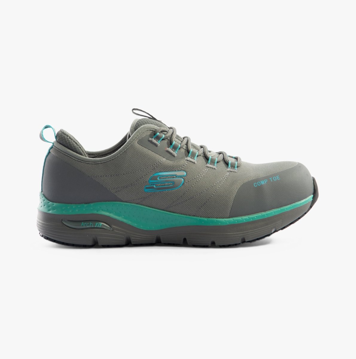 Skechers Work 108075EC/GYAQ ARCH FIT - EBINAL SR Womens Trainers Grey/Aqua - Shuperb