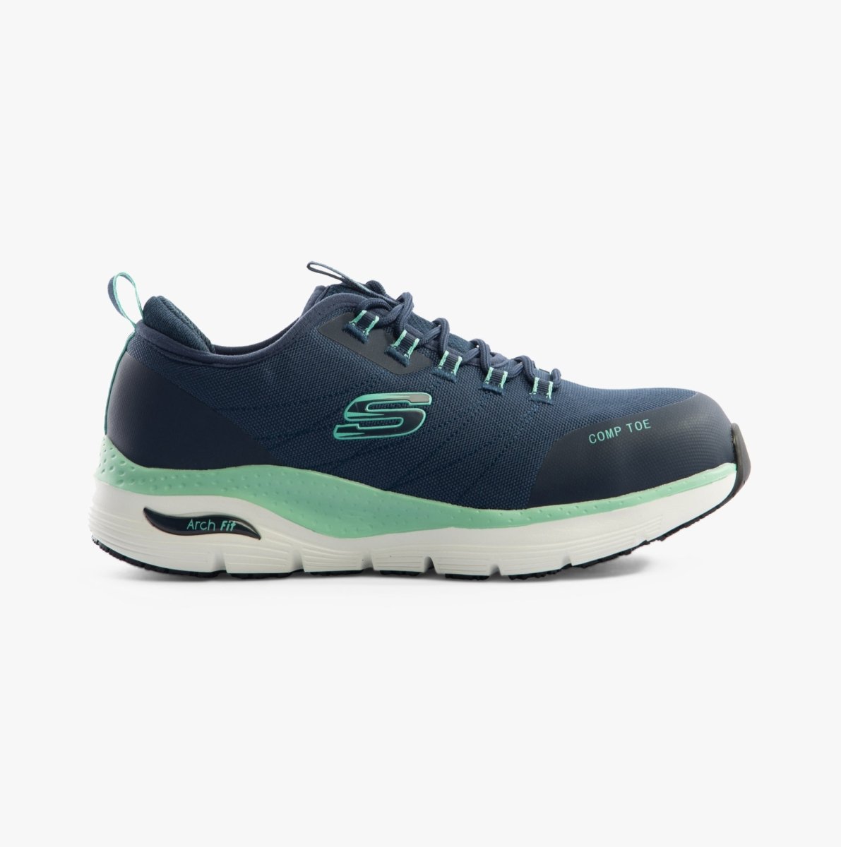 Skechers Work 108075EC/NVAQ ARCH FIT - EBINAL SR Womens Trainers Navy/Aqua - Shuperb