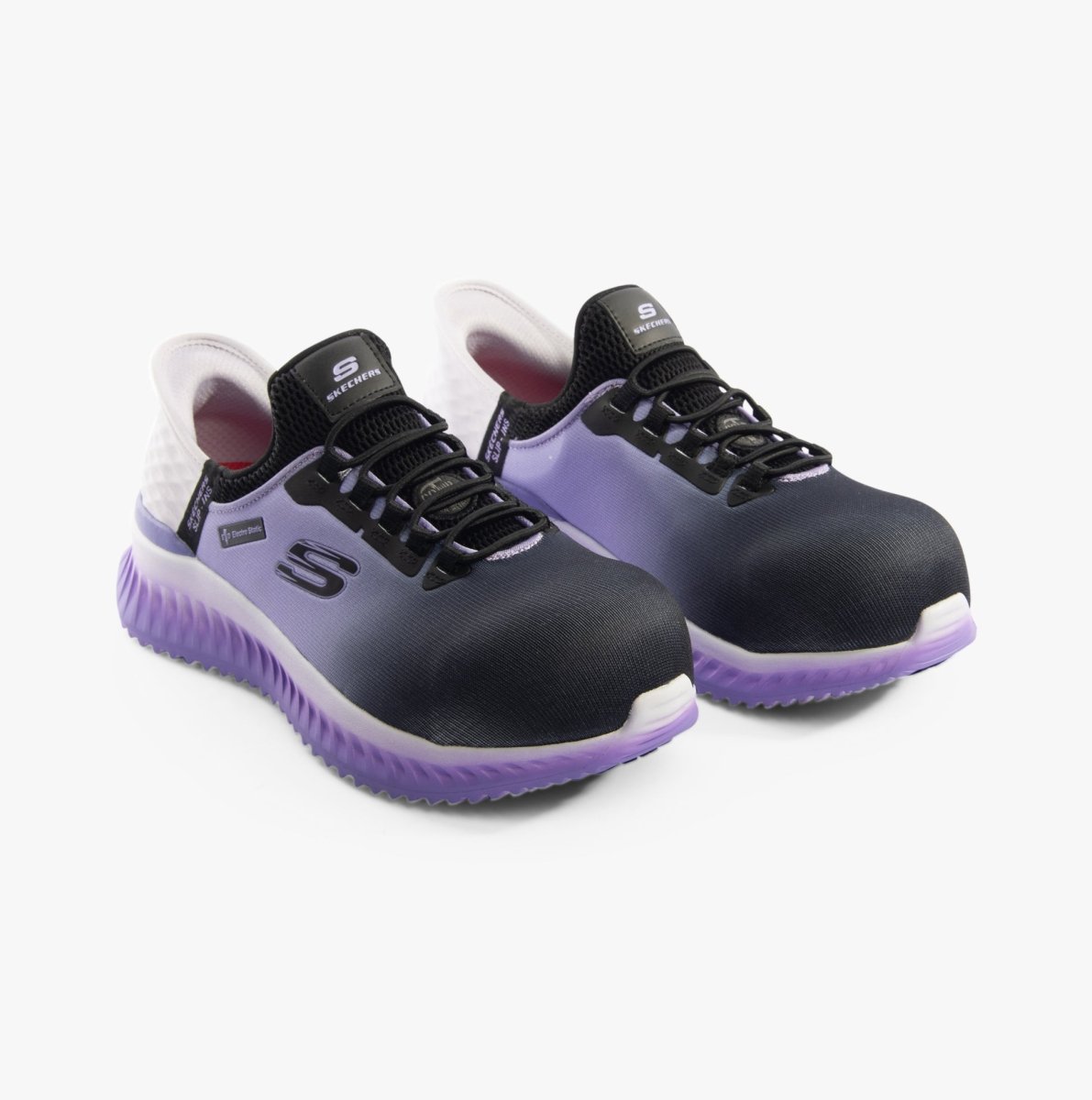 Skechers Work 108152EC/BKPR TILIDO - OMBRAY Womens Trainers Black/Purple - Shuperb