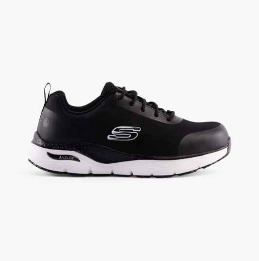 Skechers Work ARCH FIT SR - RINGSTAP Mens Safety Trainers Black/White - Shuperb