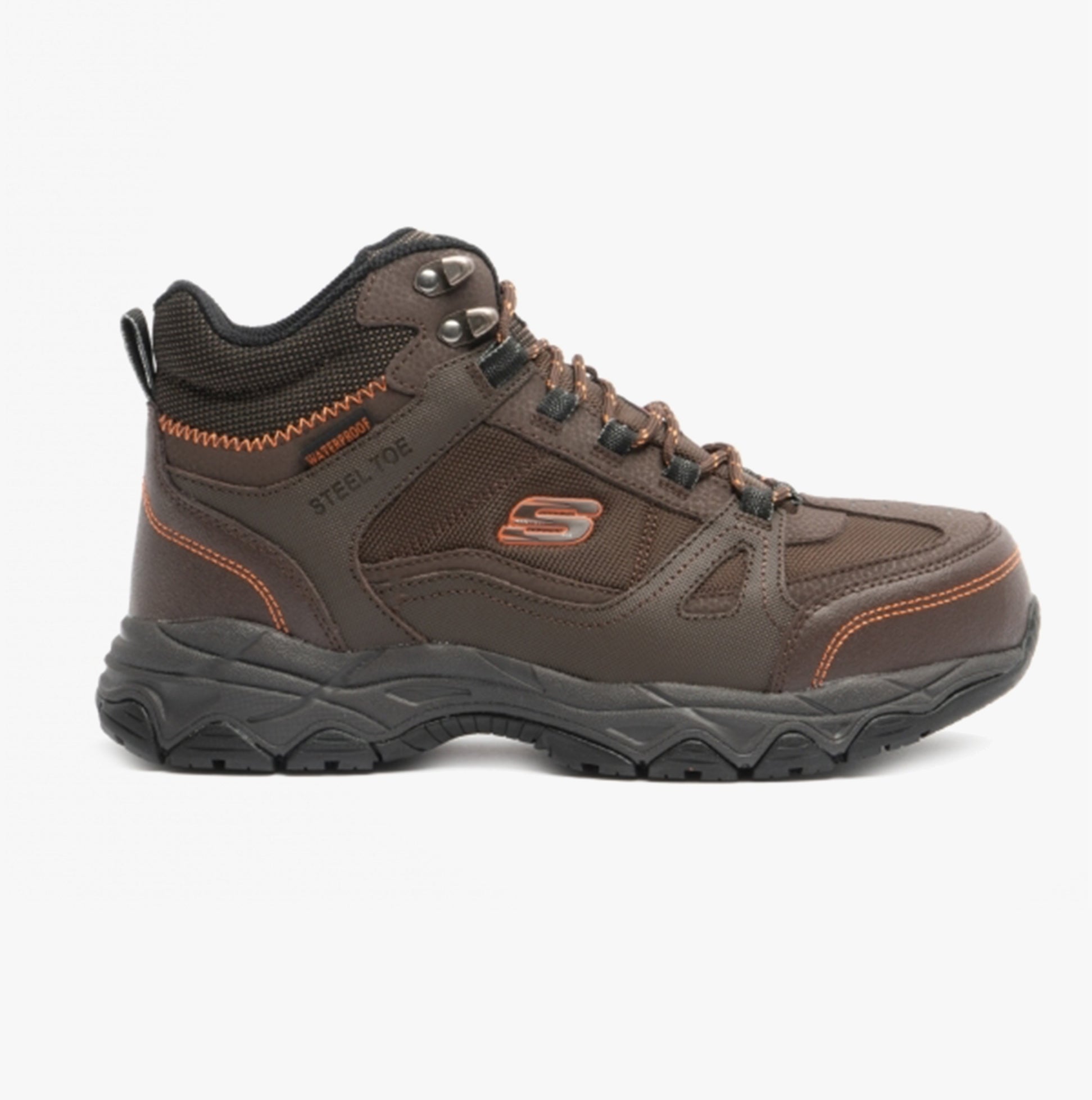 Skechers Work LEDOM Mens Safety Boots Brown | Shuperb