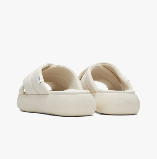 TOMS ALPARGATA MALLOW CROSSOVER Ladies Mule Slippers Beige - Shuperb