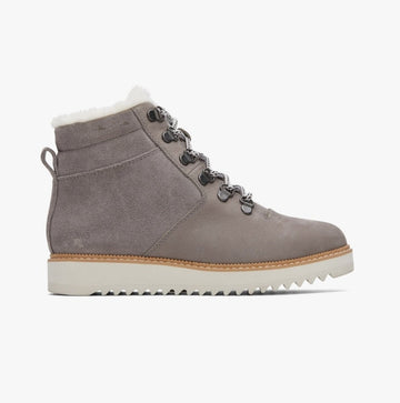 TOMS MOJAVE Ladies Suede Sawtooth Sole Boots Grey - Shuperb