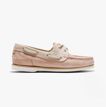 Timberland Classic Boat 2 - Eye Ladies Wide Nubuck Boat Shoes Light Beige - Shuperb