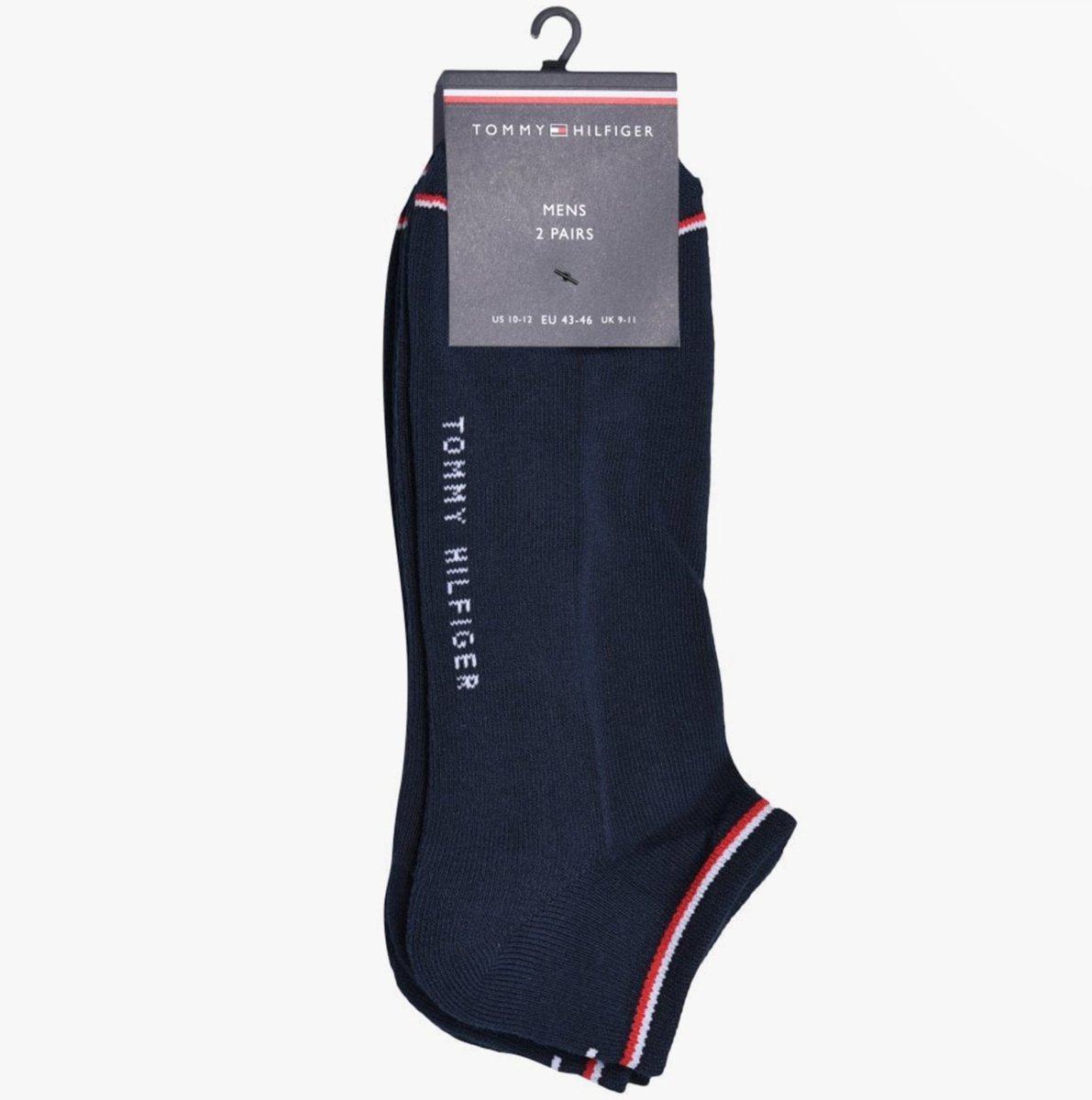 Tommy Hilfiger Iconic Sneaker Footie 2 Pack Mens Socks Dark Navy - Shuperb