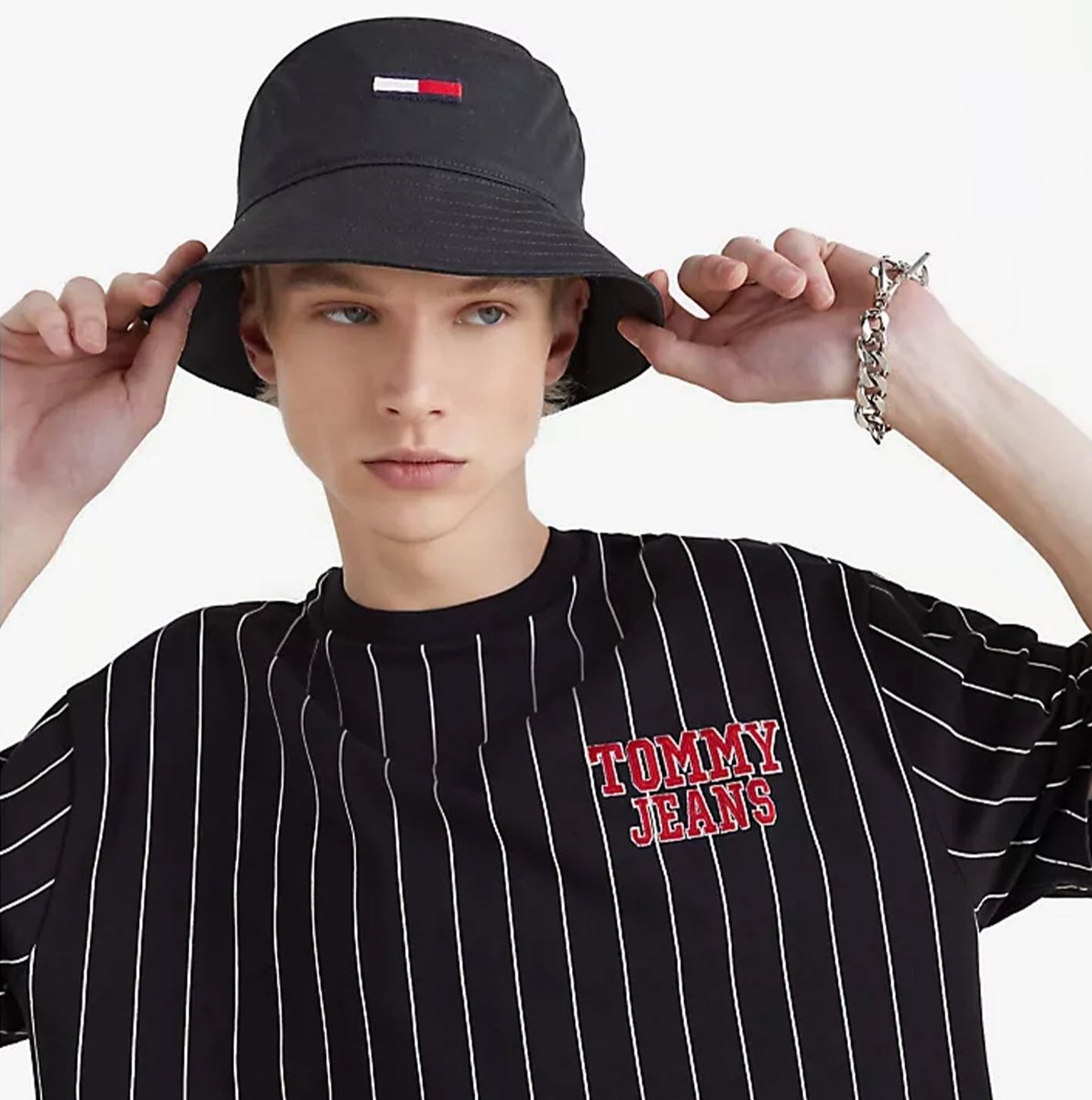 Tommy Hilfiger FLAG EMBROIDERY Mens Bucket Hat Black - Shuperb