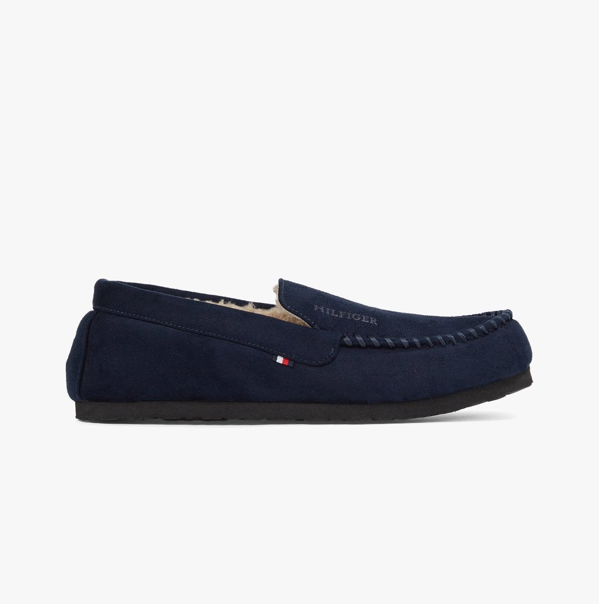 Tommy Hilfiger HILFIGER DRIVER HOUSE Mens Moccasin Slippers Desert Sky - Shuperb