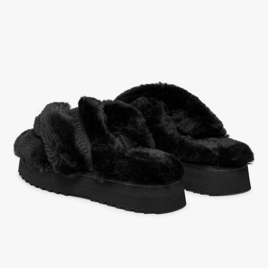 Tommy Hilfiger PREMIUM STRAP HOME Womens Slippers Black - Shuperb