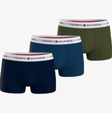 Tommy Hilfiger 3 Pack Mens Underwear Dsrt Sky/ Dp Indigo/ Putting Green - Shuperb