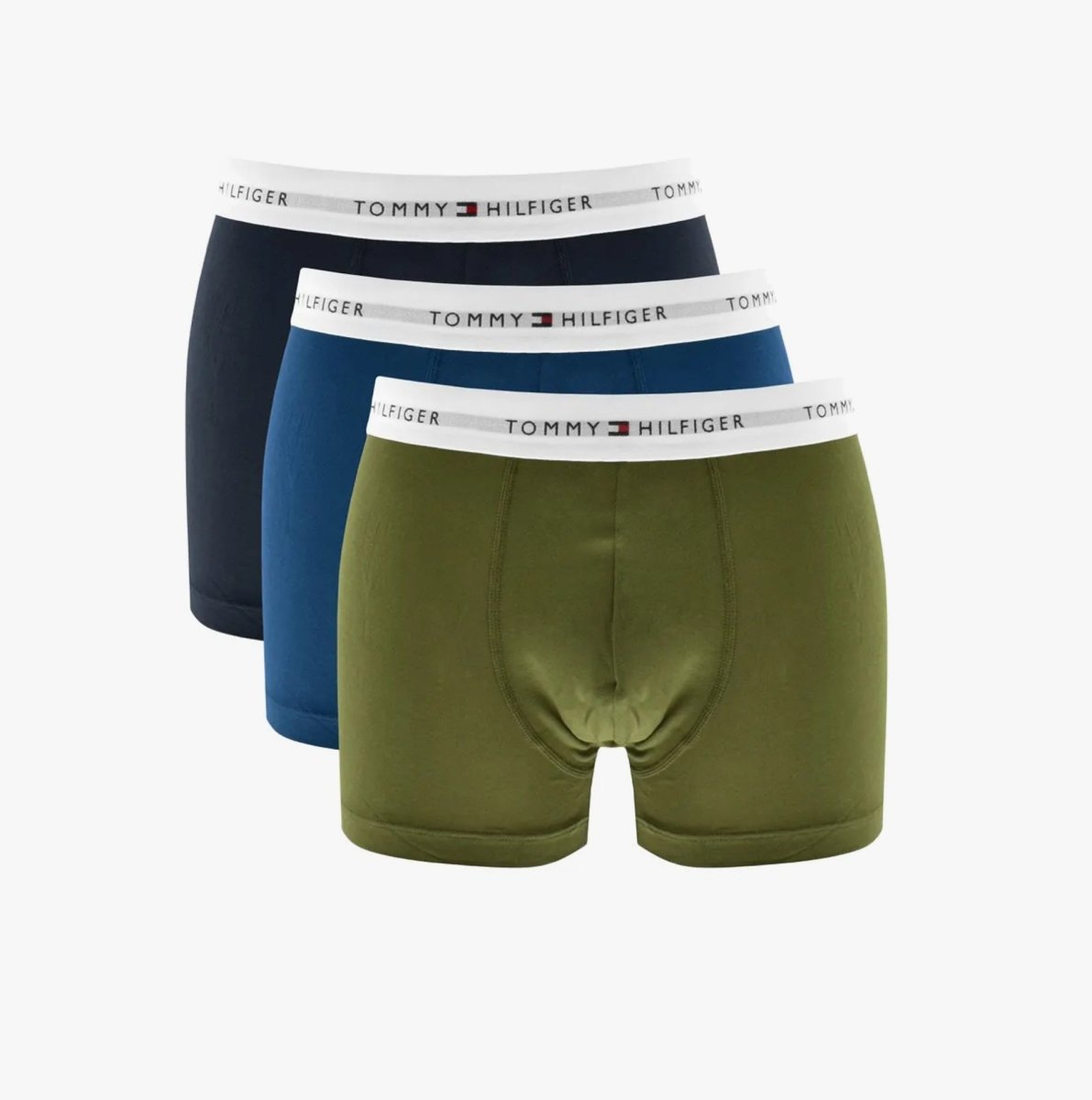 Tommy Hilfiger 3 Pack Mens Underwear Dsrt Sky/ Dp Indigo/ Putting Green - Shuperb