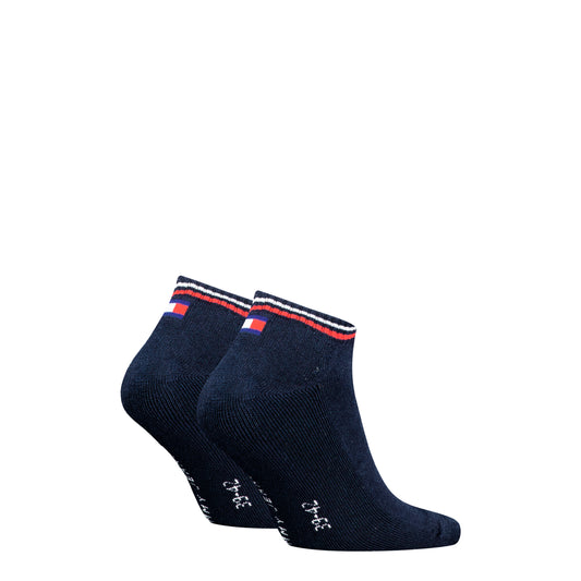 Tommy Hilfiger 2 Pack Trainer Mens Ankle Socks Navy