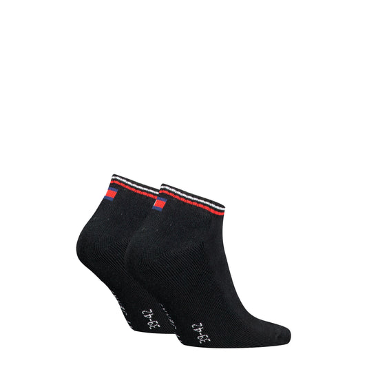 Tommy Hilfiger 2 Pack Trainer Mens Ankle Socks Black