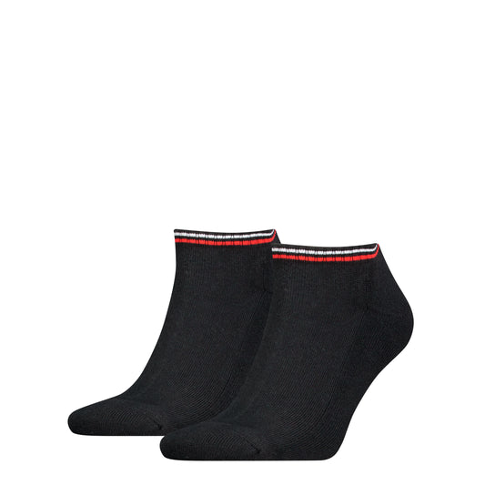 Tommy Hilfiger 2 Pack Trainer Mens Ankle Socks Black