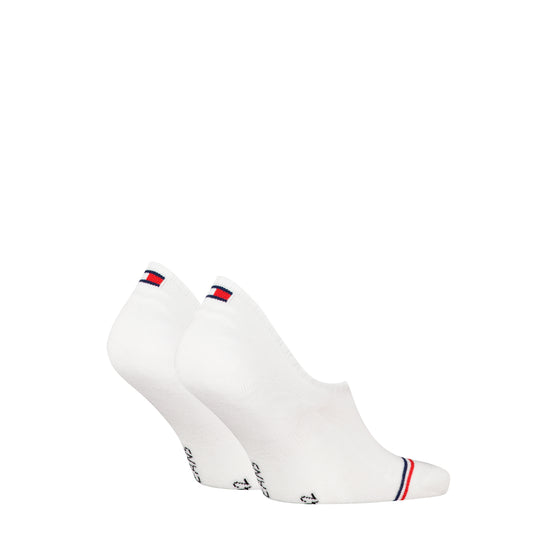 Tommy Hilfiger 2 Pack Trainer Mens Invisible Socks White