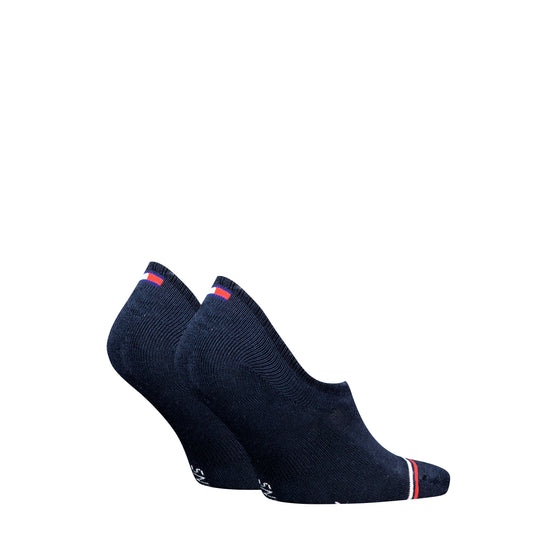 Tommy Hilfiger 2 Pack Trainer Mens Invisible Socks Navy