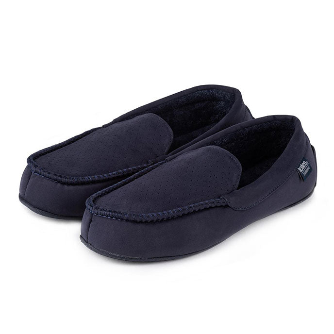 Totes Isotoner AIRTEX SUEDETTES Mens Moccasin Slippers - Shuperb