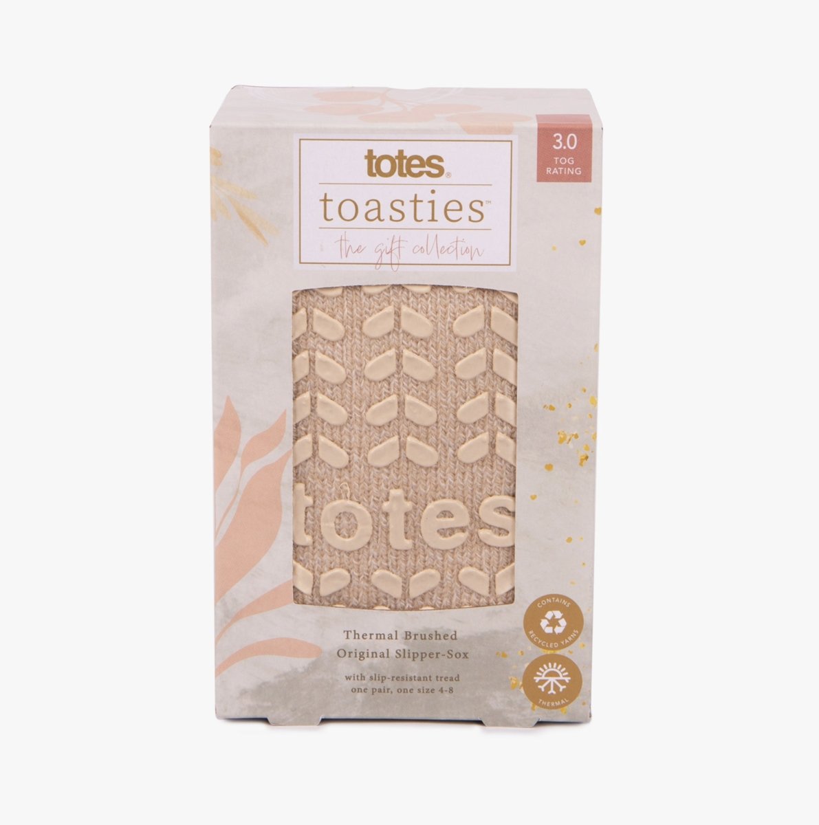 Totes Toasties THERMAL BRUSHED ORIGINAL Slipper Socks Womens Socks Oat - Shuperb