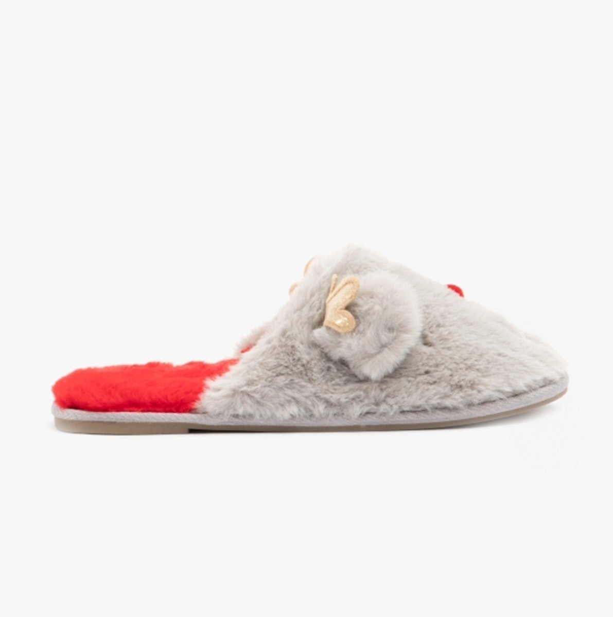 Vero Moda THEA Ladies Reindeer Novelty Mule Slippers Ash - Shuperb