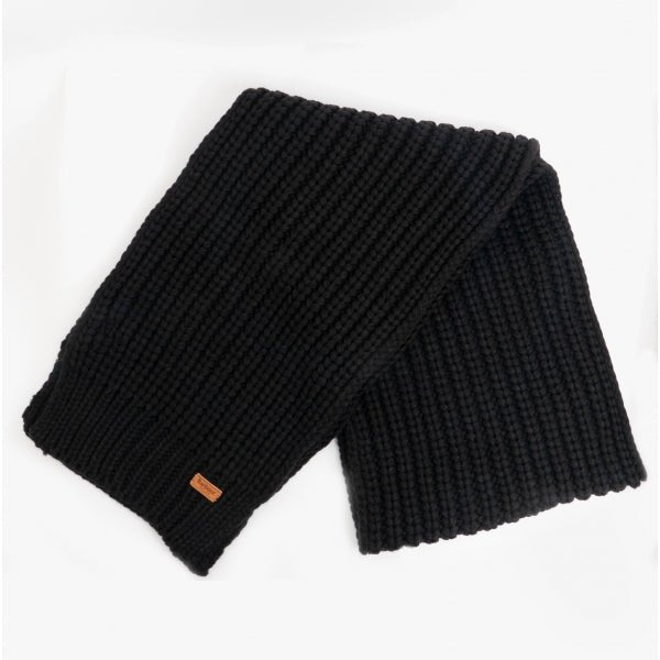 Barbour SALTBURN BEANIE & SCARF Womens Gift Set Black - Shuperb